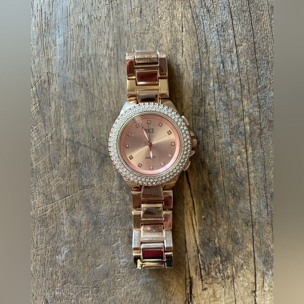 BKE NWOT Rose Quartz Stainless Steel Women's Watch